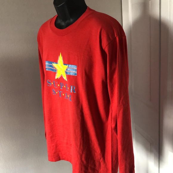 ❤️3X20 SCREEN STAR BEST RED GRAPHIC LONG SLEEVES MENS T-SHIRT - Picture 7 of 11